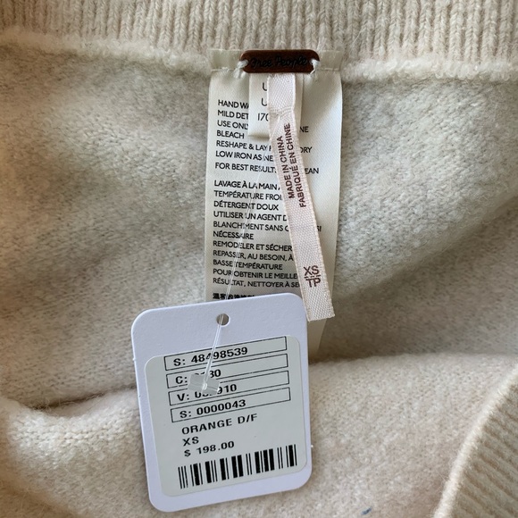 NWT Free People Rust and Cream Pencil Skirt XS - Picture 3 of 4